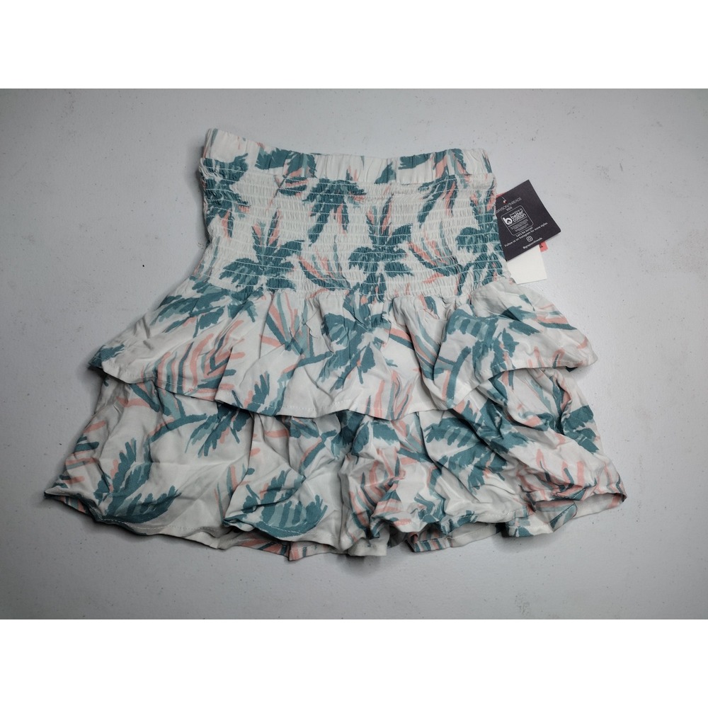 Grayson Threads Kids Ruffle Top Tropical Print Smocked Size M‎ 8